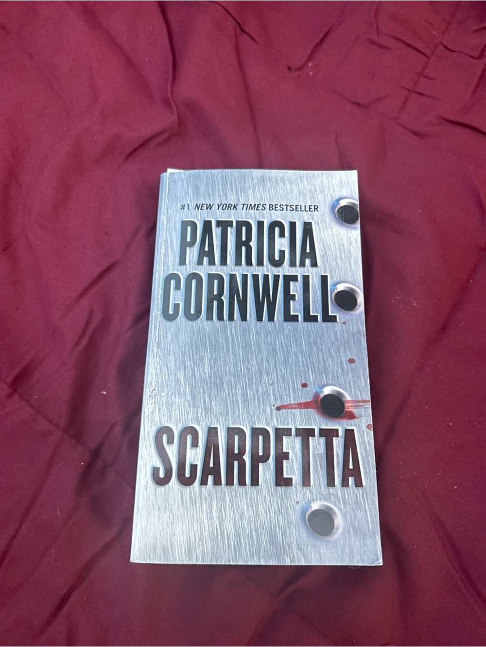 Original Penguin Red Book on Scarlet Bedding